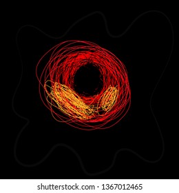 Vector illustration of Blackhole colorfull. first ever realistic view