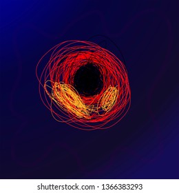 Vector illustration of Blackhole colorfull. realistic view