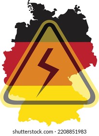 Apagón en la ilustración vectorial en el corte de energía de alemania