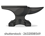 Vector illustration of blacksmith anvil. Anvil isolated on white background.