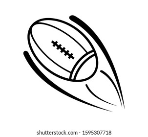 Vector illustration of black,white rugby ball, eps10, rugby ball vector