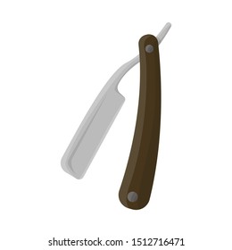 Vector illustration of blade and shaver sign. Web element of blade and shave stock vector illustration.