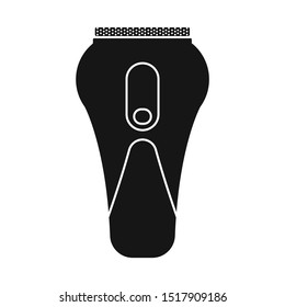 Vector illustration of blade and shaver sign. Graphic of blade and woman stock symbol for web.