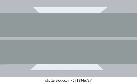 Ilustración vectorial de un estante vacío blanco 3D en blanco con signo de flecha y elemento de cinta en un Anuncio conceptual de pared gris