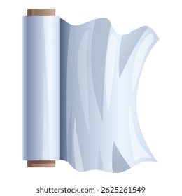 Vector illustration of a blank ancient scroll of paper with curling edges