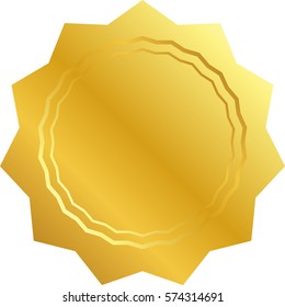 Ilustración vectorial del icono de la placa en blanco en amarillo