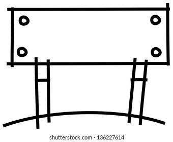 Ilustración vectorial de un cartel en blanco