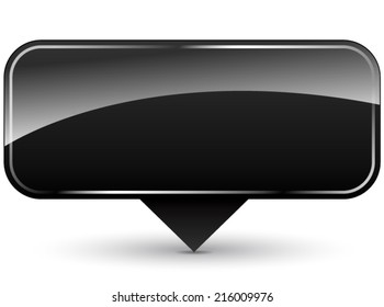 Vector illustration of blank black icon on white background