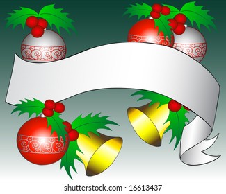 ilustración vectorial del cartel de navidad en blanco