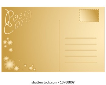 vector illustration of blank Christmas postcard