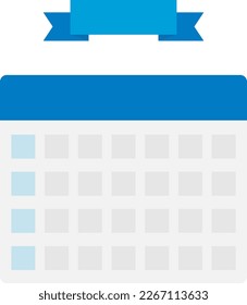 Vector illustration of blank editable calendar, days of the weeks. Organization and schedule. Event planning.