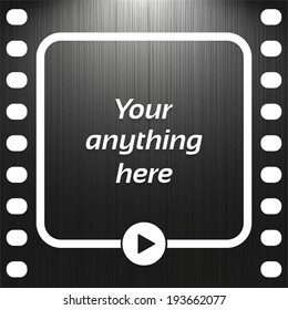 vector illustration of blank film strip, web icon or banner for your design