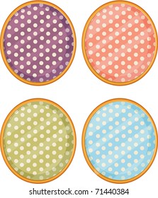 Vector illustration of blank golden frame.