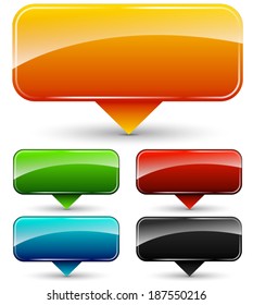 Vector illustration of blank icons on white background