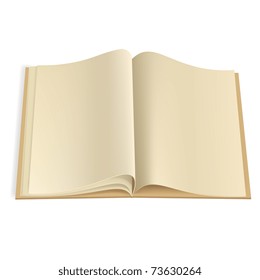 Vector illustration. Blank magazine or note book pages design template