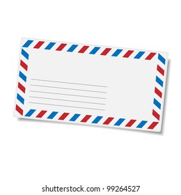 Vector illustration of blank mailing envelope