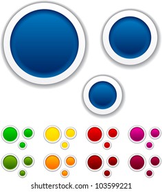 Vector illustration of blank notice bubbles.