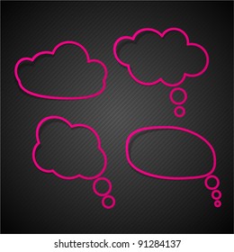 Vector illustration of blank notice frames for any text.