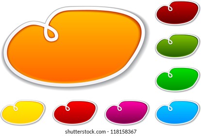 Vector illustration of blank notice shapes for any text.