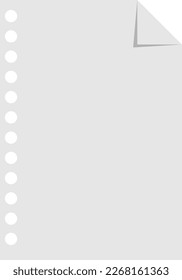 Vector illustration of blank office paper sheet.
