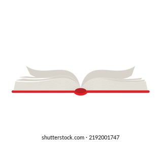 Vector illustration. Blank open book. Top view. Eps 10