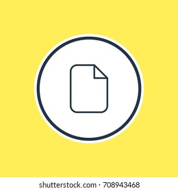 Vector Illustration Of Blank Outline. Beautiful Workplace Element Also Can Be Used As Document  Element.