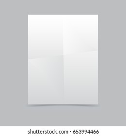 Vector illustration of blank paper in A4 size