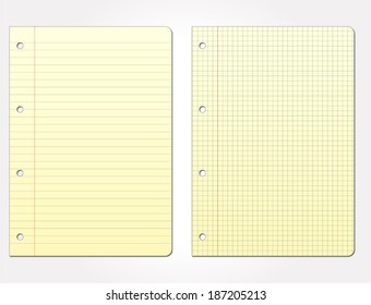 Vector illustration of blank paper for add text