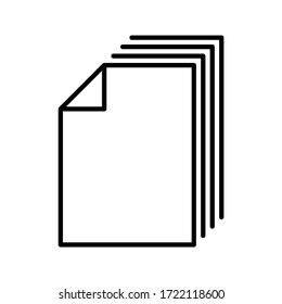 vector illustration of blank paper icon for any purposes