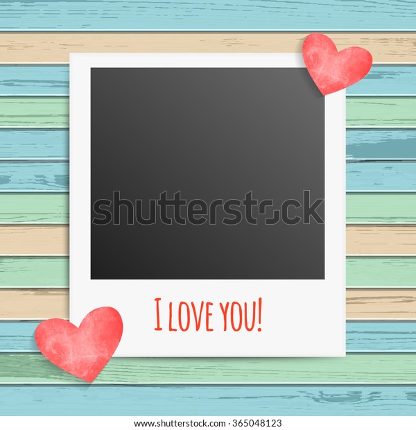 Vector Illustration Blank Photo Frames Inscription Stock Vector ...