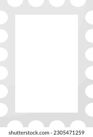 Ilustración vectorial del marco del sello postal en blanco. Sello de letras, correspondencia y filatelia.
