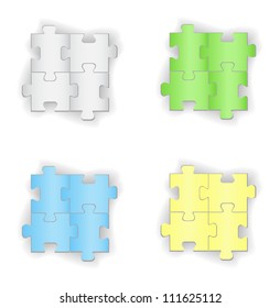 Vector illustration of blank puzzle