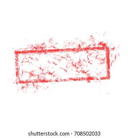 vector illustration blank red dirty used business grunge stamp isolated on white background with copy space