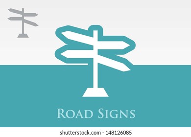Vector illustration - blank road sign