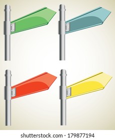 Vector illustration - blank road sign
