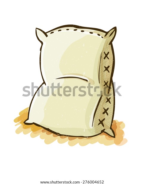 Vector Illustration Blank Sack Bag Stock Vector (royalty Free 