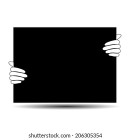 Vector illustration blank screen for your text ads