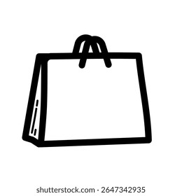 Vector Illustration of Blank Shopping Tote Bag