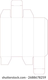 vector illustration of a blank template die cut packaging white box