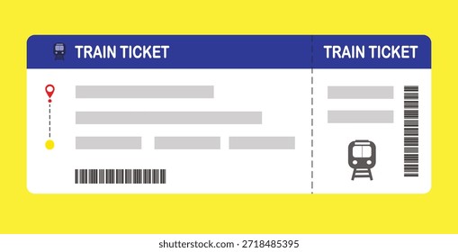 Ilustración vectorial de una Plantilla de tarjeta de embarque en blanco con código QR. Viajes de negocios, pasajeros, vacaciones, viajes.