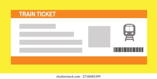 Ilustración vectorial de una Plantilla de tarjeta de embarque en blanco con código QR. Viajes de negocios, pasajeros, vacaciones, viajes.