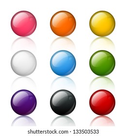 Vector Illustration of Blank Web Buttons for Website or App