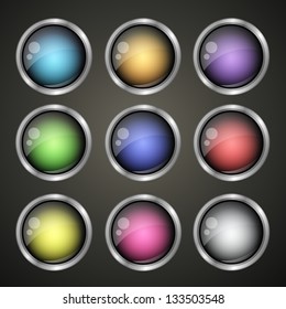 Vector Illustration of Blank Web Buttons for Website or App