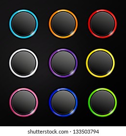 Vector Illustration of Blank Web Buttons for Website or App