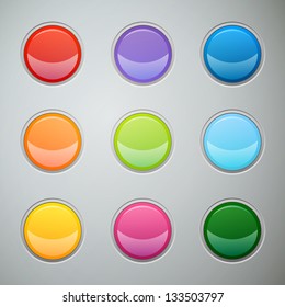 Vector Illustration of Blank Web Buttons for Website or App