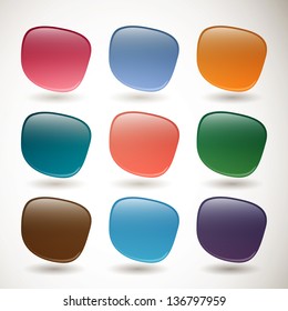 Vector Illustration of Blank Web Buttons for Website or App