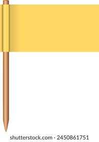 Vector illustration of a blank yellow flag