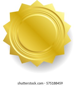 Vector Illustration of Blank yellow Label Isolated On White Background Icon

