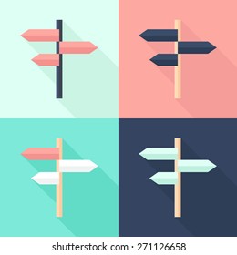 Vector illustration - blanks road signs