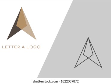 vector illustration of blend creative capital alphabet letter A logo design